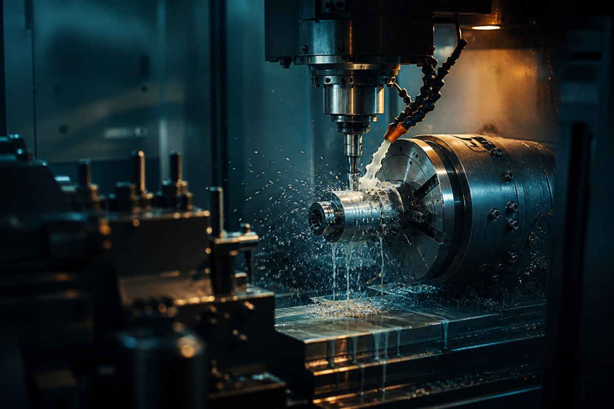 Metal işleme atölyesinde CNC talaşlı imalat